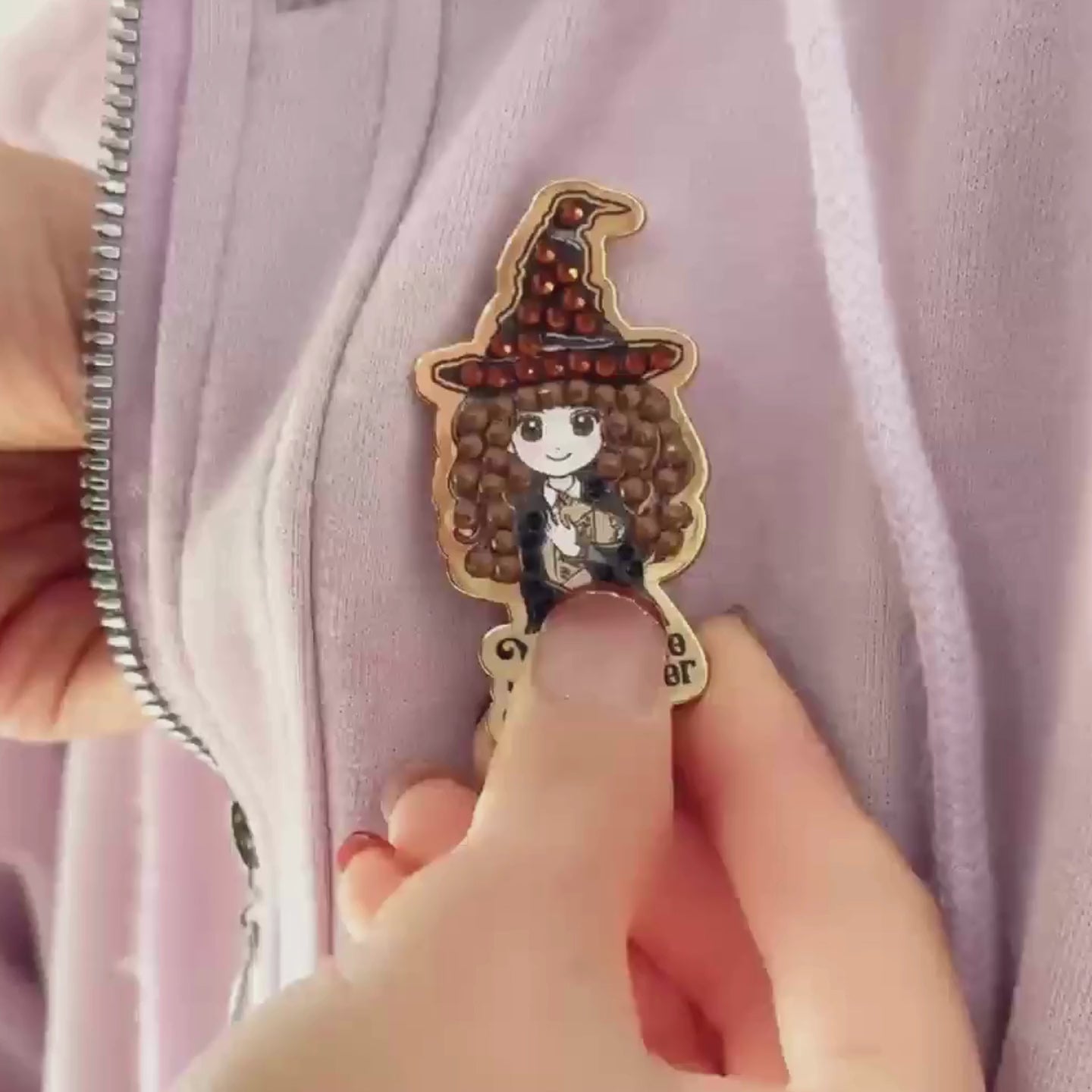 Harry Potter Crystal art Pin Badge