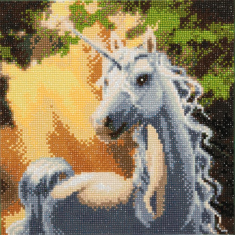 "Sunshine Unicorn" Crystal Art Canvas Kit 30x30cm