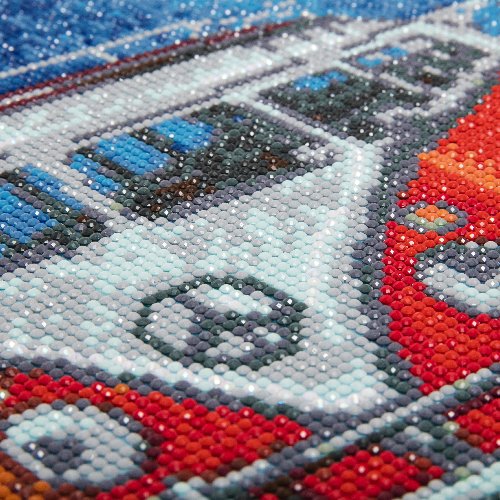 "Camper Van Go" Crystal Art Canvas Kit 30x30cm