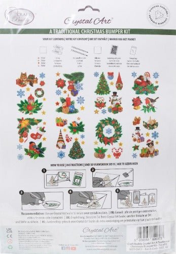 Craft Buddy Crystal Art Wall Sticker Sheets - Back Packaging