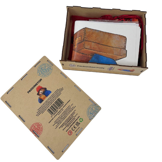 Waiting With Paddington - A3 Wooden Puzzle Inside box