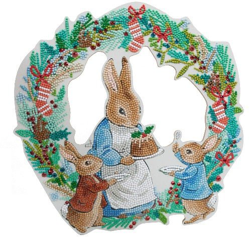 Peter's Pudding Crystal Art Wreath - Front View