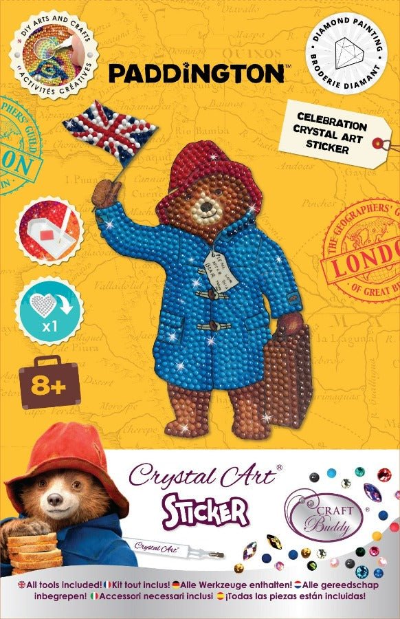 Paddington Bear Crystal Art Sticker, A5 size