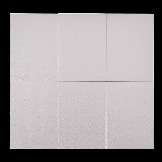 90 Sheets Of 250GSM Embossed White Festive Cardstock