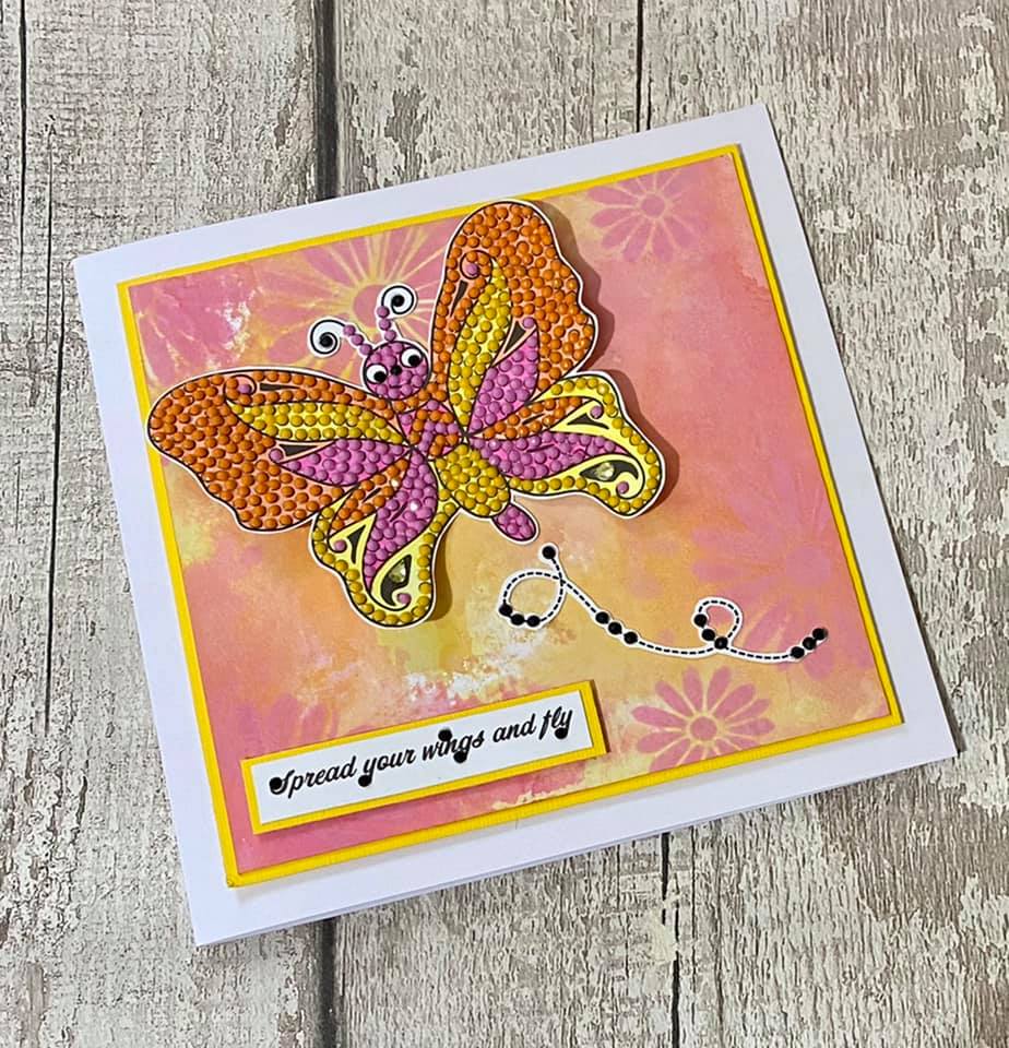 Craft Buddy Flutteryby Butterfly Crystal Art A6 Stamp Set