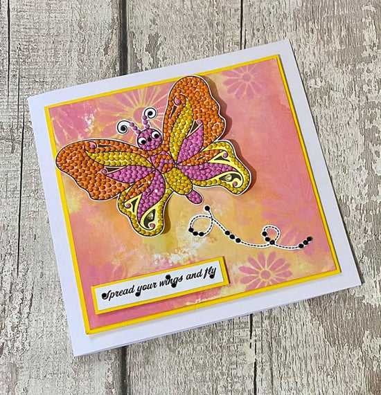 Craft Buddy Flutteryby Butterfly Crystal Art A6 Stamp Set