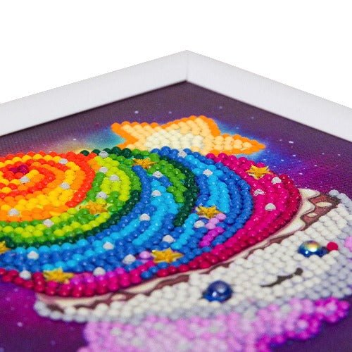 "Rainbow Cupcake" Ashley Erickson Frameable Crystal Art