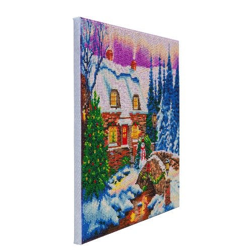 CAK-A141L: "Christmas by the River" 40x50 cm Crystal Art Kit