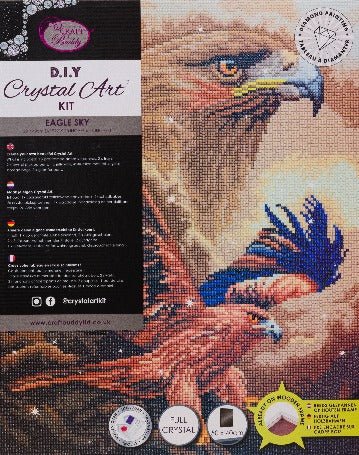 Eagle sky crystal art canvas kit details