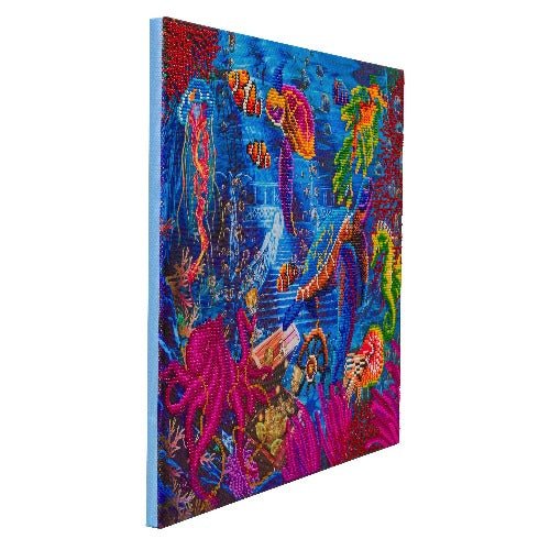 Sea life crystal art canvas kit side view