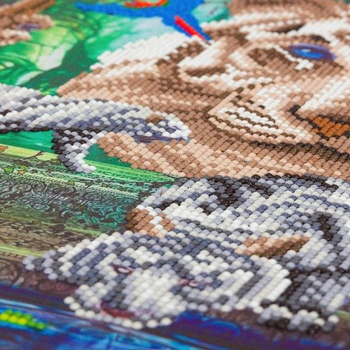 White tiger temple crystal art canvas kit close up