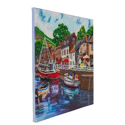 Harbour crystal art canvas kit side view