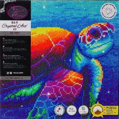 Sea turtle crystal art canvas kit details