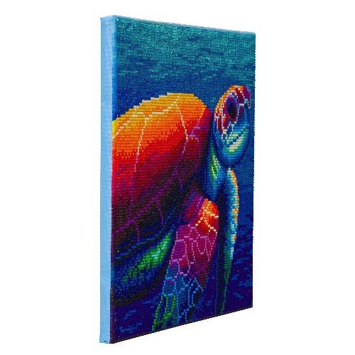 Sea turtle crystal art canvas kit side view