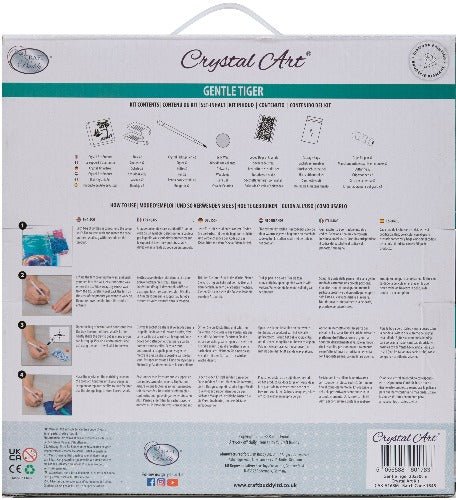 Gentle tiger crystal art kit back packaging