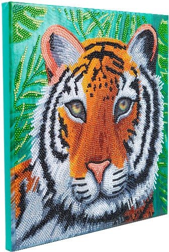 Gentle tiger crystal art kit side view