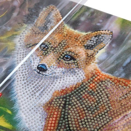 Autumn fox crystal art kit layout