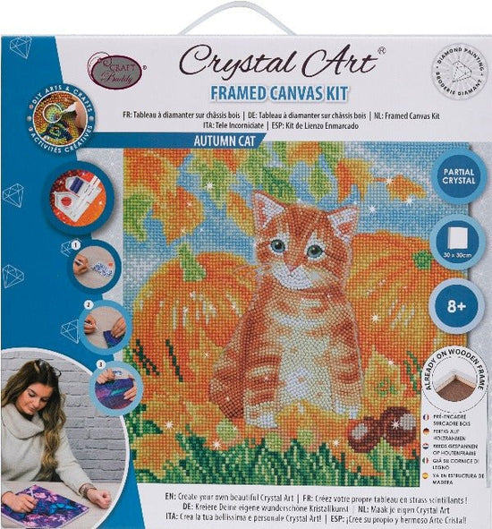 Autumn cat crystal art kit front packaging
