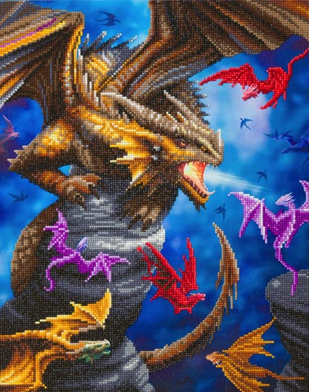 "Dragon Clan" Crystal Art Canvas by Anne Stokes 40x50cm