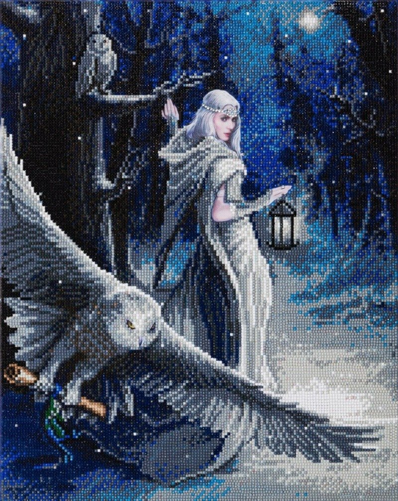 "Midnight Messenger" Crystal Art Canvas by Anne Stokes 40x50cm