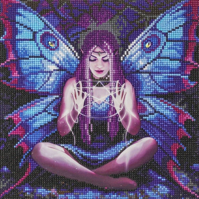 "Spell Weaver" Crystal Art Canvas by Anne Stokes 30x30cm