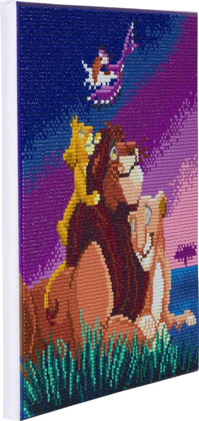 "Lion King Family" Crystal Art Canvas Kit 30x30cm