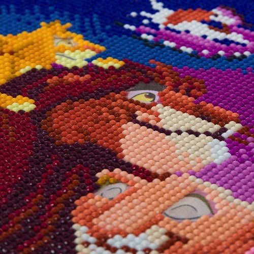 "Lion King Family" Crystal Art Canvas Kit 30x30cm