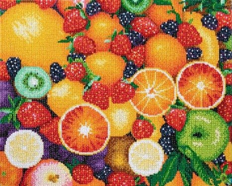 "Summer Fruits" Crystal Art Kit 40x50cm Front