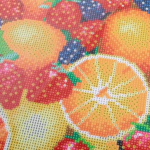 "Summer Fruits" Crystal Art Kit 40x50cm Before