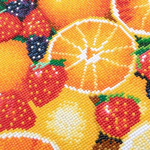 "Summer Fruits" Crystal Art Kit 40x50cm Close Up