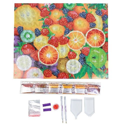 "Summer Fruits" Crystal Art Kit 40x50cm Content 
