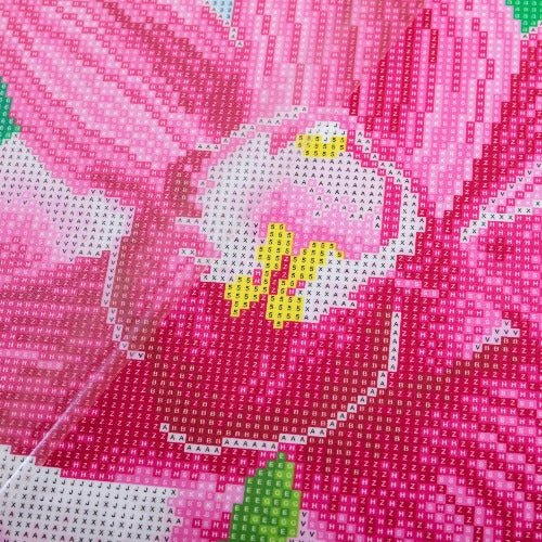 'Blooming Orchids' 40x50cm Crystal Art Kit - Incomplete Close Up