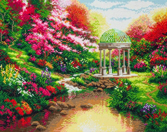 "Pools of Serenity" by Thomas Kinkade Crystal Art Kit 40x50cm Front