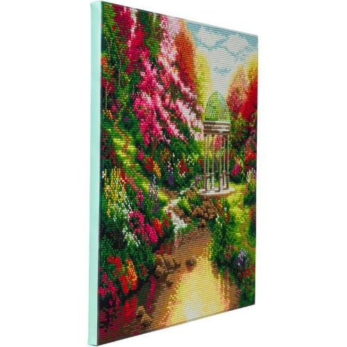 "Pools of Serenity" by Thomas Kinkade Crystal Art Kit 40x50cm Side view