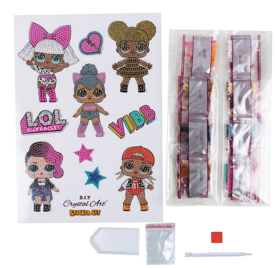 Crystal Art Sticker Set - LOL Characters, set of 10