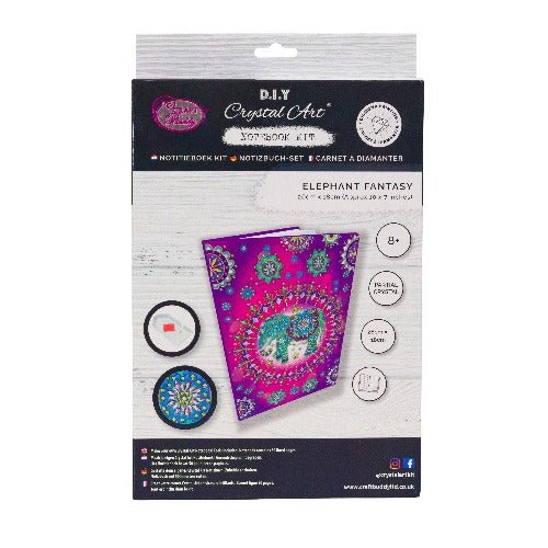"Elephant Fantasy" Crystal Art Notebook
