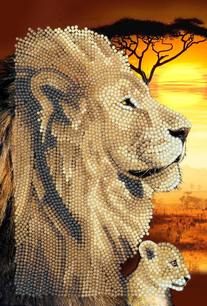 "Lions of the Savannah" Crystal Art Notebook