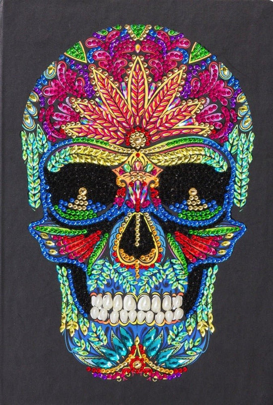 "Skull" Crystal Art Notebook Kit 26x18cm
