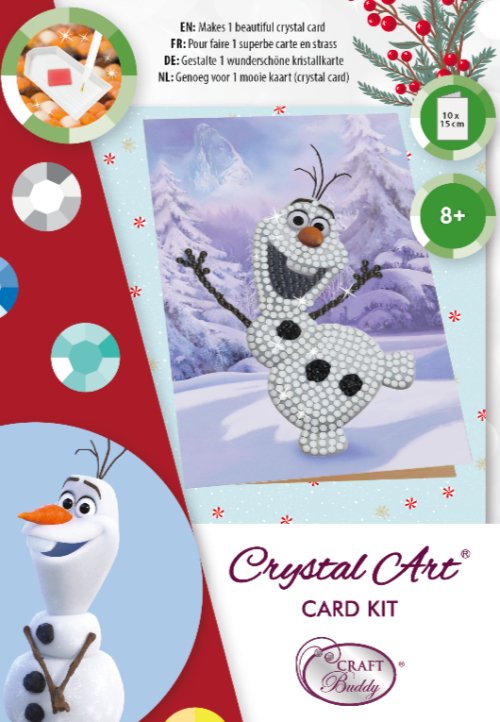 'Winter Olaf' Crystal Art Card 10x15cm