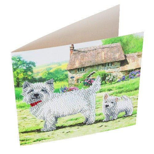 "Westie Dogs" Crystal Art Card Kit