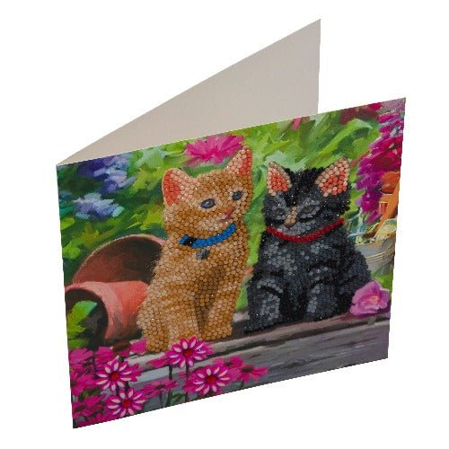 "Cat Friends" Crystal Art Card Kit