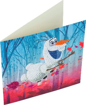 "Floating Olaf" Crystal Art Card 18x18cm