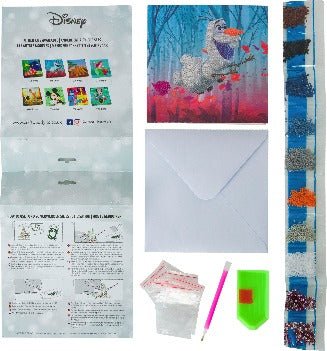 "Floating Olaf" Crystal Art Card 18x18cm