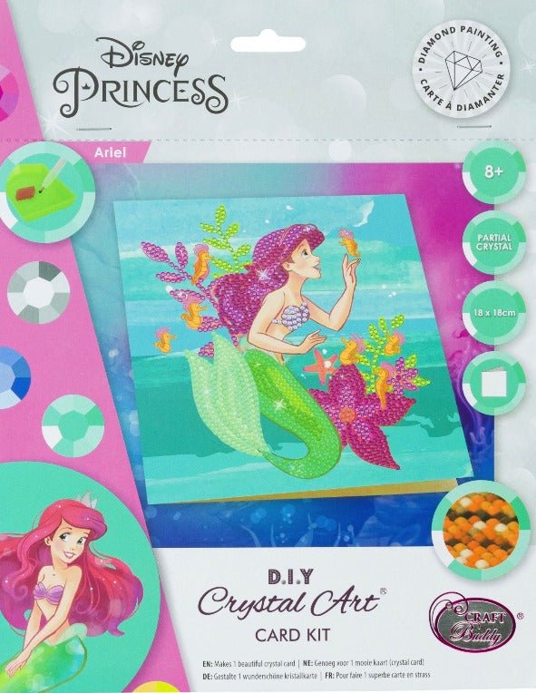 "Ariel" Crystal Art Card 18x18cm