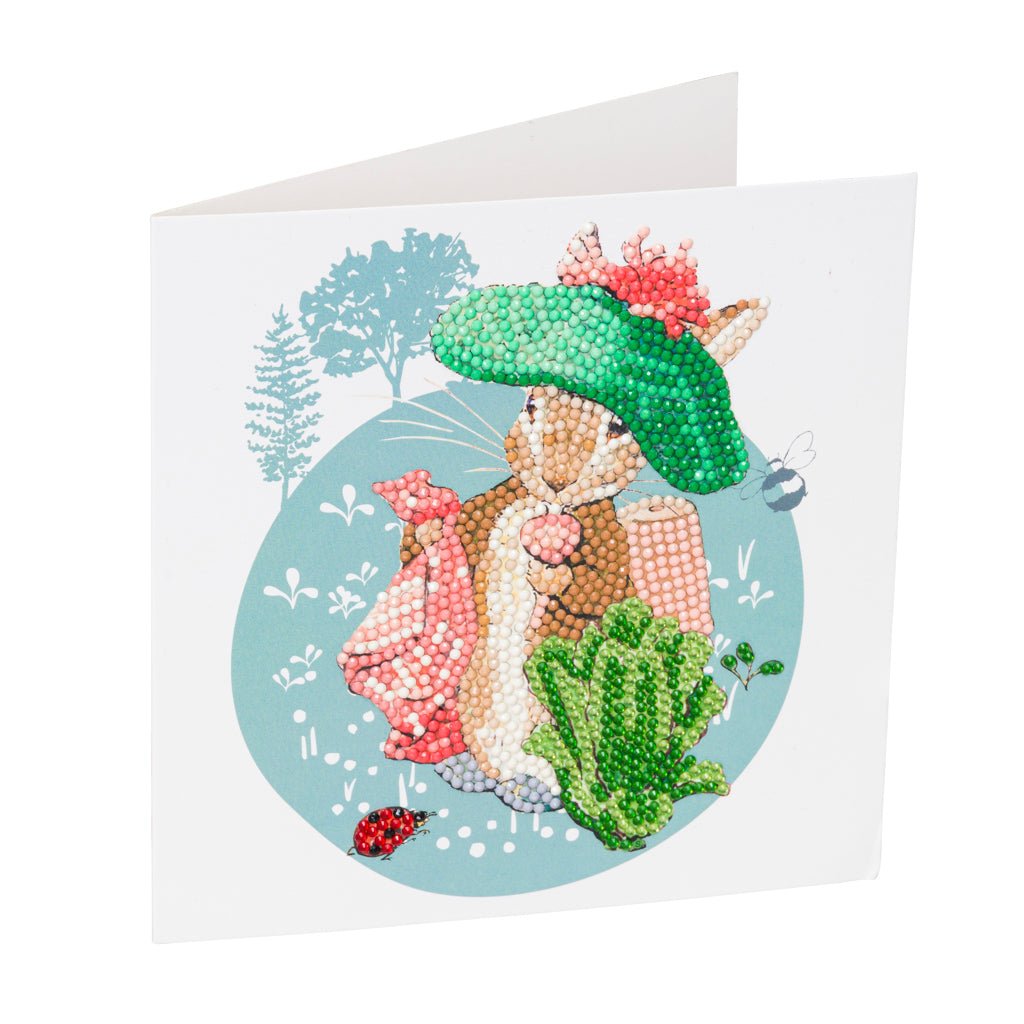 "Benjamin Bunny" Crystal Art Card 18x18cm