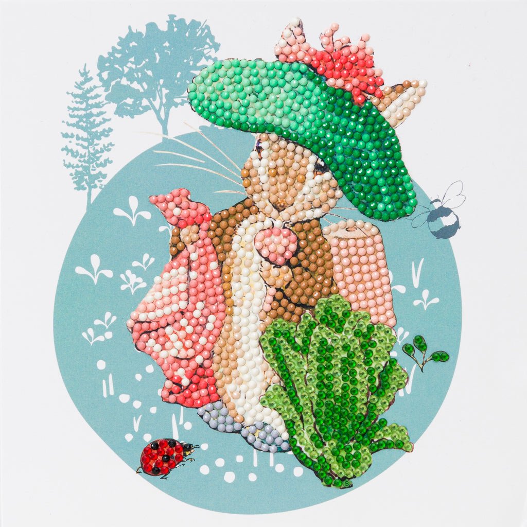"Benjamin Bunny" Crystal Art Card 18x18cm