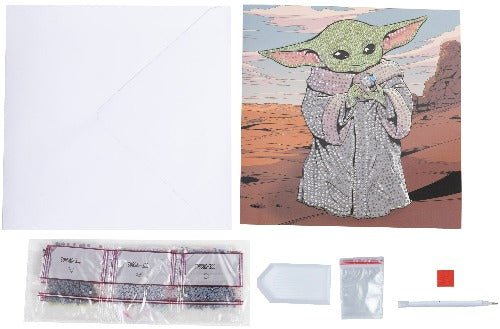 Grogu 18x18cm Crystal Art Card - Contents