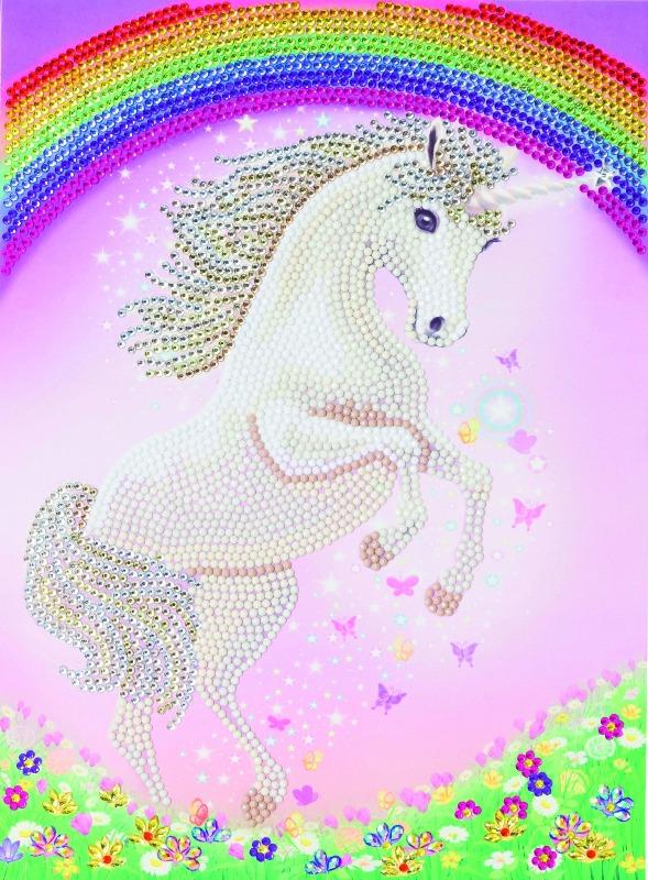 "Unicorn Rainbow" Giant Crystal Art Card Kit