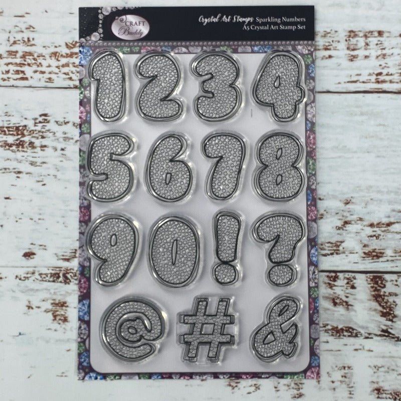 Sparkling Numbers A5 Crystal Art Stamp Set