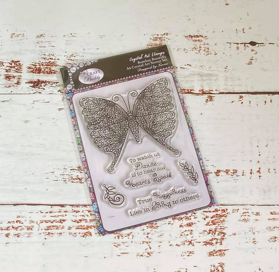Craft Buddy Crystal Art Bombay Butterfly A6 Stamp set